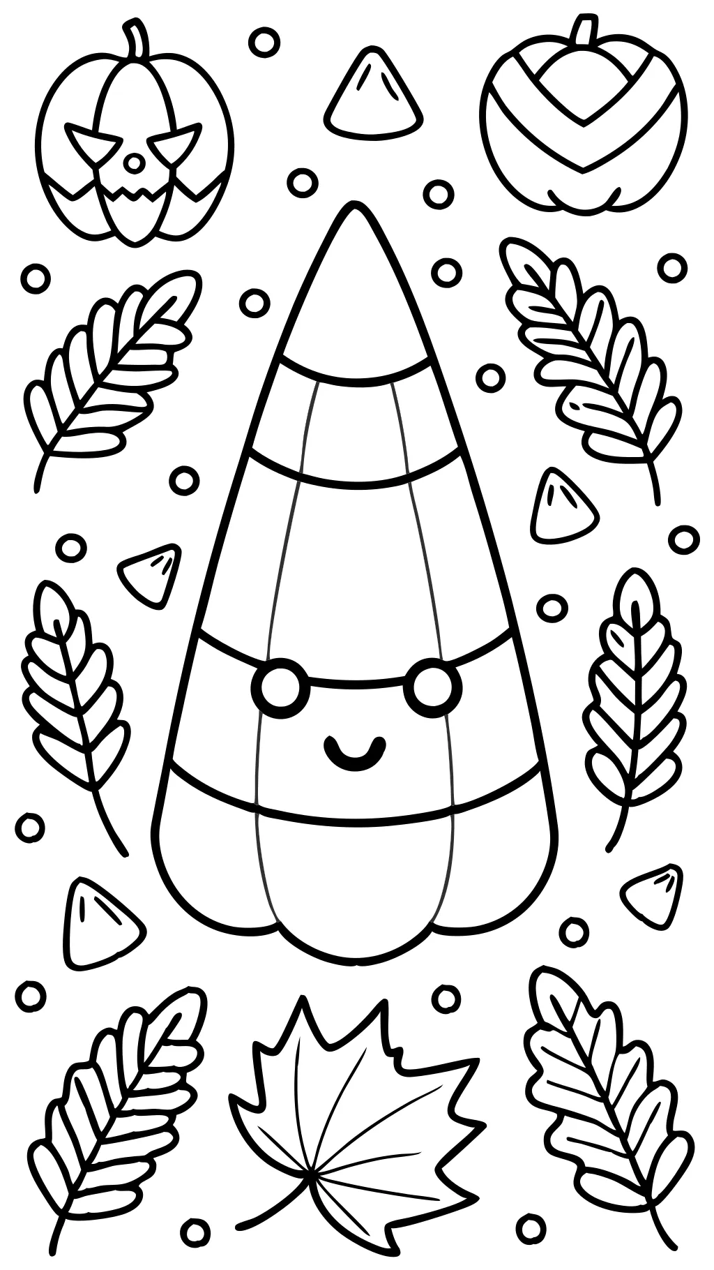 coloring pages candy corn